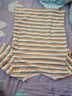 欧贝汐条纹T恤女春夏季新款女装修身短款韩版女士打底衫上衣短袖女学生 橘色 S 实拍图
