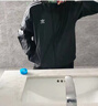 三叶草（Adidas）经典款 黑白 侧边三条纹 立领长袖 梭织 风衣 夹克 外套 男女 GN3535/JM2716 M 实拍图