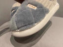 猫力棉拖鞋男士秋冬季居家户外穿厚底毛绒保暖防滑舒适半包跟月子鞋女 灰色 42-43 (250mm)适合41-42 实拍图