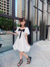 酷乐羊女童连衣裙夏装2025新款儿童夏季洋气大童公主裙10岁女孩裙子夏天 杏色 130 实拍图