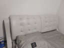 中派床 现代简约真皮床双人主卧室家具实木婚床颜色联系客服备注 标准床+三星级3E椰棕床垫 实拍图