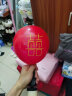 香沐源（XIANGMUYUAN）结婚红色气球装饰婚房楼梯拱门路引院子户外双层红金气球套装求婚 喜字石榴红【100个装】配打气筒 实拍图