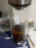希诺（HEENOOR）双层玻璃杯家用女士带滤网个性潮流清新花茶杯隔热防烫便携水杯 升级抗菌版-水晶粉300ml 实拍图