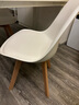 潇崇椅子靠背椅现代简约餐椅家用化妆椅休闲办公椅吧台软包伊姆斯椅子 白色软包【实木腿】 实拍图