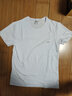 浪莎短袖男T恤圆领棉质打底衫纯色简约吸汗透气运动休闲短袖 白色1件 175/XL 实拍图