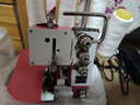 威克便携家用电动三线四线包缝机锁边机缝纫机居家缝制电动台式拷边机 四线锁边机红 实拍图