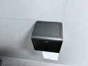 箭牌（ARROW） 太空铝卫生间置物架免打孔毛巾架挂件浴巾架洗手间浴室五金挂件 可视化纸巾盒（枪灰色） 实拍图