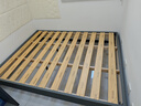 浪歌床 无床头床双人床排骨架床无靠背床实木床酒店床现代简约家具 床【深灰色】 1500mm*1900mm 实拍图