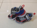 哈比熊童鞋儿童运动鞋男童鞋春秋款革面休闲鞋轻便软底潮鞋 灰蓝红27码 实拍图