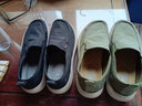 骆驼一脚蹬男鞋透气徒步休闲帆布鞋男软底套脚懒人鞋爸爸开车 G13S391065绿色 42 实拍图