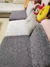 帕布（pabu）弹力沙发套罩全包通用防滑沙发笠贵妃防猫抓沙发垫套海绵坐垫套巾 太阳花-蓝灰 S码:长50-65宽50-65厚5-20cm 实拍图