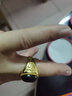 正朝黄 饰品镀沙金戒指男开口老板镀金指环大号时尚人工祖母绿宝石戒指送老人礼物 6号深黑圆宝石 实拍图