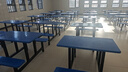 好灵气学生食堂餐椅4人6人8人玻璃钢餐桌便利店户外定制广告连体桌椅 定制款式及颜色:请慎拍 实拍图