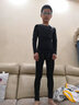 准者儿童健身服训练跑步透气速干高弹紧身衣裤打底衫中小学生篮球套装 套装  纯黑/灰134T-1+135T-1 L (150) 实拍图