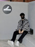 BJHG不计后果冬美式加厚仿羊羔绒棉服男潮宽松保暖毛绒情侣棉衣外套女 灰色 L 实拍图