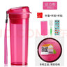 特百惠（Tupperware）水杯400ml晶彩茶韵随手杯学生运动防漏塑料杯车载便携杯子 400ml向日黄 实拍图