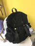 长臂猿书包女生高中学生初中生大容量轻便大学生男生背包新款高年级日系旅行包秋冬季高颜值韩版电脑包双肩包 黑色大号带灰色挂饰 实拍图