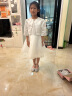 迪士尼（Disney）白色套装花童婚礼小女孩晚礼服女童公主裙生日高端钢琴演奏演出服 白色(含外套) 140 晒单实拍图