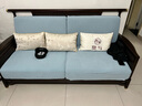 艺被沙发罩套加厚全包坐垫套通用防滑沙发弹力盖布防猫抓防尘罩 塔芙绒-宁静蓝 靠背L码(宽45-55长100-125cm) 实拍图