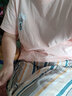 美即莱（MEIJILAI）睡衣女夏天纯棉短袖七分裤家居服女士休闲宽松加大码春夏季套装 DM 8833 XXL（身高165-175体重140-160） 实拍图