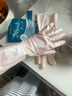 日本进口家务清洁手套洗衣手套 加绒加厚加长厨房洗碗耐用薄手套 E粉小号(长30厘米植绒） 实拍图