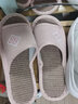 安尚芬 亚麻拖鞋男家居春秋情侣室内防滑地板四季居家软底一字拖女 粉色 40-41 适合39-40（内长255mm） 实拍图