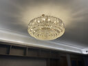 伦西亚（LUNXIYA）轻奢水晶吊灯客厅灯后现代简约圆形餐厅卧室灯全屋灯具中山灯饰 透明K9水晶直径100cm+三色LED 实拍图