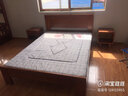 子航（ZH）床实木床橡胶木双人床1.8米x2米卧室家用单人床1.5米x2米主卧大床 浅咖色床+10cm椰棕床垫+床头柜*1 1500mm*2000mm 实拍图