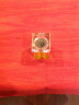 贝鲁斯 水晶玻璃牙签盒创意透明彩色牙签筒透明牙签盒带盖 橙色（牙签盒） 实拍图