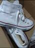 匡威（Converse）官方All Star经典帆布男女高帮休闲运动小白鞋101009 101009/白色 35 实拍图