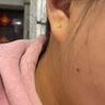 红色年轮 黄金耳饰黄金耳钉999足金桃花 女款 珠宝饰品 生中秋节礼物 中款总金重约:0.58g 实拍图