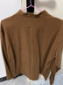 无印良品（MUJI）男式 法兰绒立领衬衫 长袖休闲百搭衬衣男士外套纯棉全棉ACA75C1A 棕色 L （175/100A） 实拍图