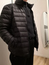 雅鹿短款轻薄羽绒服男冬季休闲轻薄款秋冬装防寒保暖上衣外套潮流男装 YF507V00960黑色立领 XL （155-170斤） 实拍图