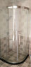 箭牌卫浴（ARROW） 整体淋浴房弧扇形304不锈钢8MM钢化玻璃简易淋浴房隔断/可定制 不锈钢900x900/8mm 免费安装 晒单实拍图