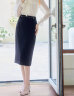 颜域（YANYEE）深色牛仔半身裙女夏季显瘦休闲一步裙2024新款中长气质包臀裙 蓝色 XL/42 晒单实拍图