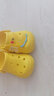 婧麒（JOYNCLEON）儿童凉拖鞋夏室内用防滑女孩男童女洞洞鞋宝宝婴儿洗澡用包头 黄色 23 -24码【14cm】 实拍图