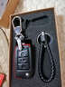 适用大众新朗逸途观L宝来高尔夫凌渡探歌途昂途岳探岳桑塔纳捷达速腾帕萨特途安真皮钥匙包套汽车用钥匙扣 大众B款黑红 实拍图