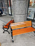 莱菀妲公园长椅休闲椅庭院户外长椅子带靠背座椅室外铁艺椅子园区长条凳 【加厚】优质防腐木1.2m有靠背 实拍图