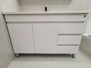 顾家家居（KUKA）落地浴室柜陶瓷一体盆洗脸手盆柜组合洗手台卫浴柜洗漱台G-06204 120cm白色|除雾美妆智能款 实拍图
