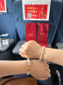 潮宏基 CHJ JEWELLERY 好事发生系列好福气 翡翠足金黄金手串手链福字女款定价 SCG32700007 实拍图