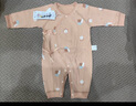 翘脚鸭 婴儿衣服新生儿连体衣春秋季纯棉爬爬服满月宝宝百天睡衣秋冬季 黄小熊2件（系带）【四季款】 52cm 【新生儿5-8斤以下或待产】 实拍图