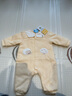 巴拉巴拉童装新生儿连体衣宝宝衣服婴儿哈衣爬服夹棉时尚男童女童婴童衣服 奶黄30102 66cm 实拍图