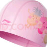 李宁（LI-NING）儿童泳帽男女通用游泳帽护耳印花布帽舒适游泳装备 6021 粉色 晒单实拍图