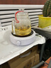 逸集耐热全玻璃黑茶蒸茶壶煮茶器电陶炉加厚烧水壶养生壶家用茶具套装 B款1.3L壶双内胆 实拍图