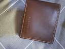 风泊手工 真皮短款休闲钱包 头层牛皮钱包手工钱夹男士皮夹新款刻字钱包 放驾驶证皮夹 diy自制钱包 黄棕色成品 实拍图
