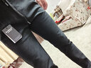 花花公子（PLAYBOY）休闲裤男商务秋冬季裤子男士直筒裤修身男裤 黑色 33 实拍图