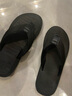 鸿翔益克益克拖鞋人字拖男防滑耐磨轻便情侣款沙滩鞋夹趾凉拖鞋 全黑 40 (260mm) 实拍图