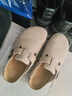 东园物作软木拖鞋真皮休闲日系时尚百搭外穿防滑情侣款Boston半包勃肯鞋 沙色 35 正码 实拍图
