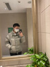 NOTHOMME国潮羽绒服日系潮牌三色基础围脖情侣款男装冬季保暖宽松外套 杏灰色 L 实拍图