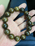 原木匠【推荐】金丝楠木手串 水波纹闪电纹龙胆纹阴沉木金丝楠手串乌木 (入门级)阴沉木猫眼绿料 15mm*15颗(女生推荐尺寸) 实拍图